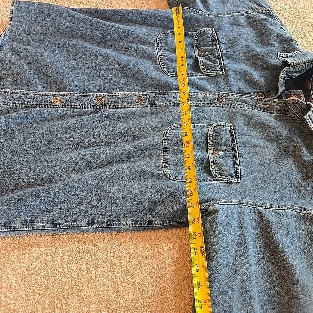 Levi's Strauss Denim Fleece-lined Shacket Jacket Men's Size L Button Up Trucker‎